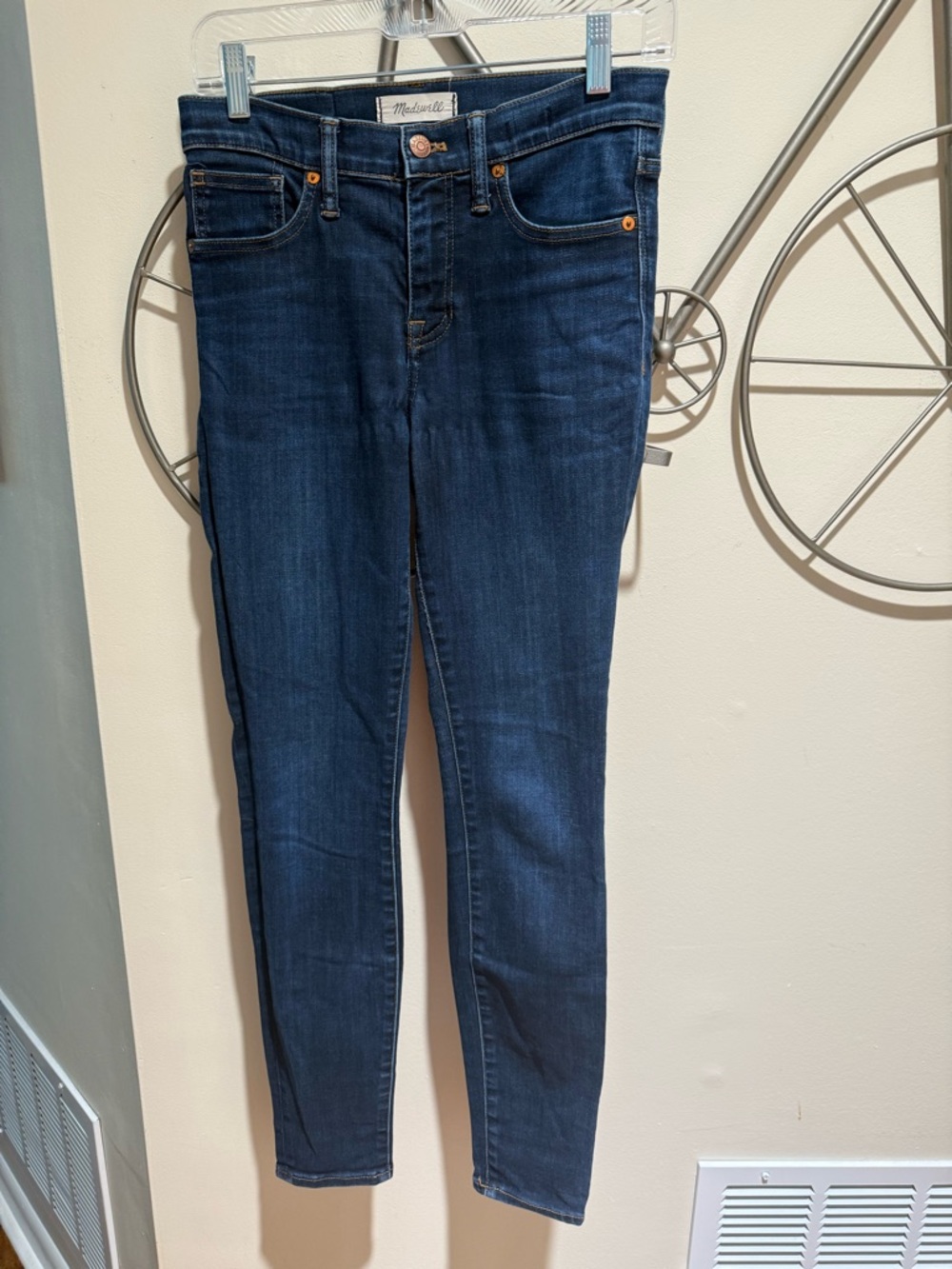Madewell Dark Blue Women's Skinny Jeans Size 25T High Rise Cotton Blend